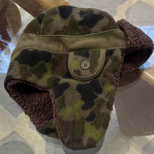 Gap Boy Camouflage Trapper Hat with Brown Lining